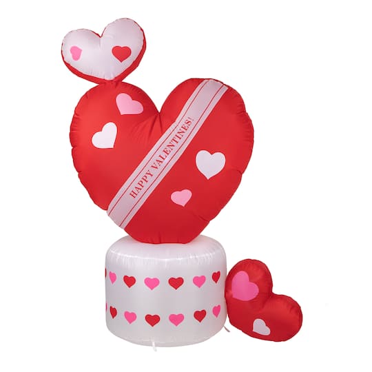 5ft. Inflatable Lighted Valentine's Day Rotating Heart Outdoor Decoration
